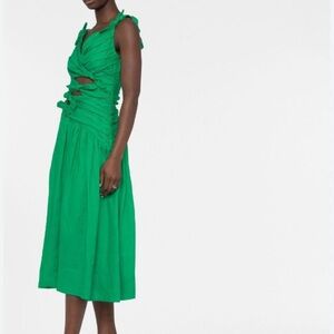 Zimmerman tiggy bow dress in green